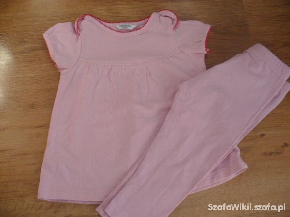 Komplet zestaw tunika legginsy różowe
