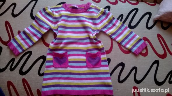 Dzianinowa tunika sukienka Cherokee r 80 do 86