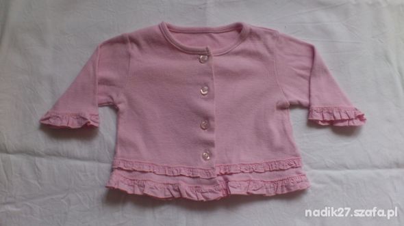 Słodki różowy sweterk 62 68 tanio