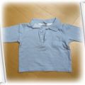 bluzka polo z kołnierzykiem szaroniebieska 67 cm