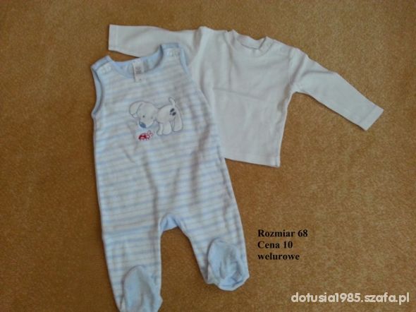 Śpioszki welurowe rozmiar 68 C&A