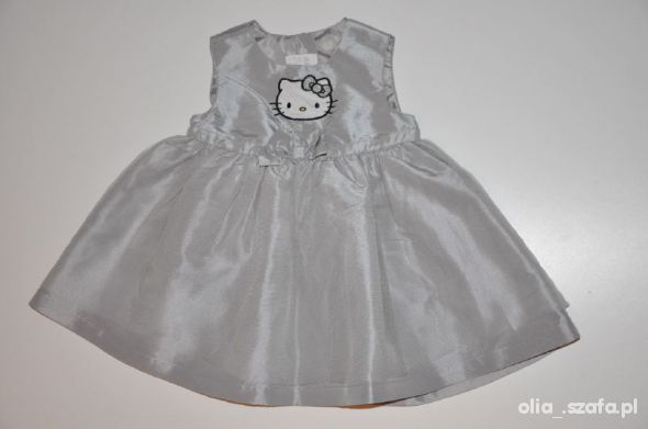 Sukienka H&M srebrna tiul Hello Kitty 12 18