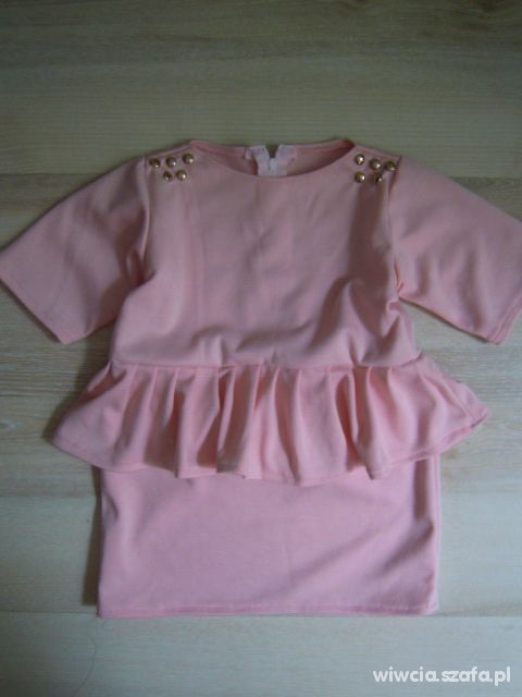 Sukienka morelowa baskinka r 86 92