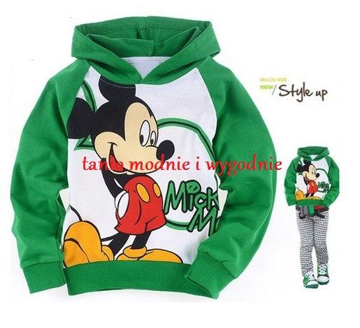 bluza z myszka miki zielona mickey mouse 95