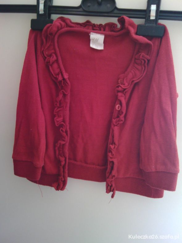 Czerwony sweterek H&M 6 9m