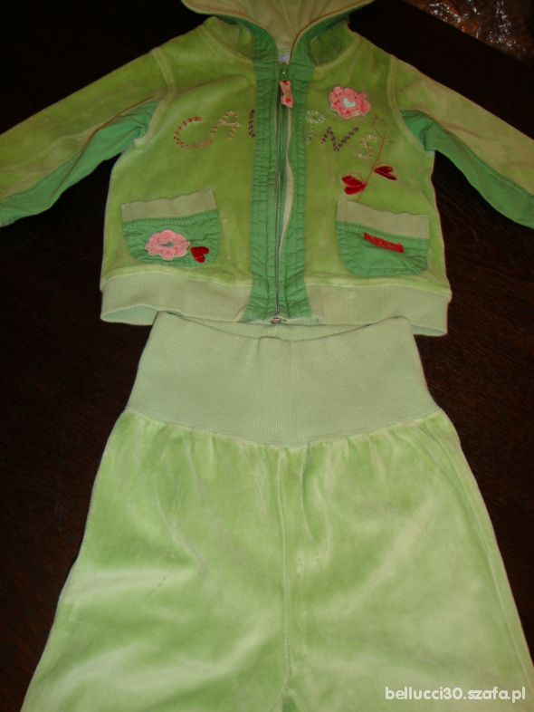 dres zielony dla dziewczynki 80 cm używany
