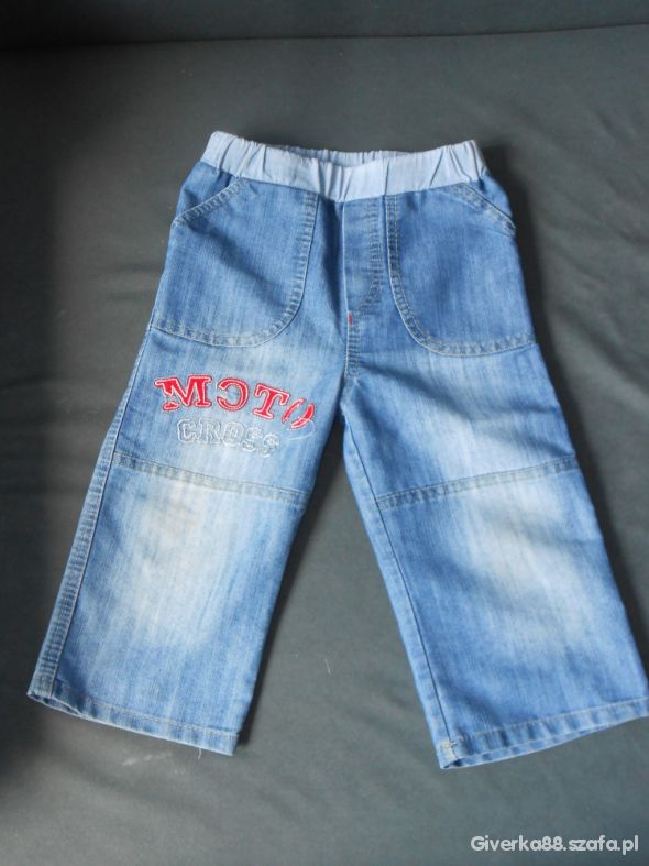 Spodnie z miękkiego i cienkiego jeansu rozmiar 18m