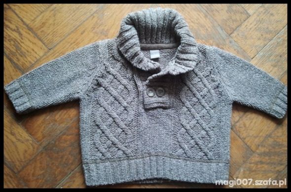 Gruby pleciony sweter