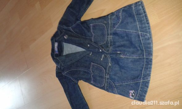 komplet żakiet i spódniczka jeans roz 110116