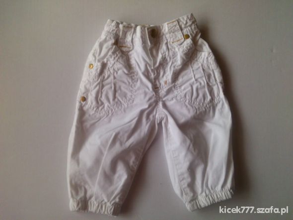 Białe spodnie na gumce KappAhl r 68