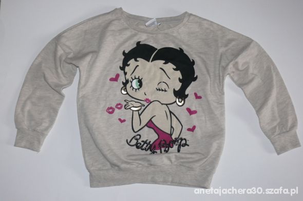 Nowa bluza Betty Boop dla dziewczynki 9 do 10 lat