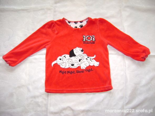 Czerwona welurowa bluzka roz 3 4 lata
