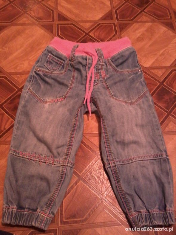 Spodnie jeansowe pumpy rozmiar 86 od 12 do 18 mies