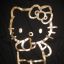 H&M czarna tunika ze złotą Hello Kitty 146 152