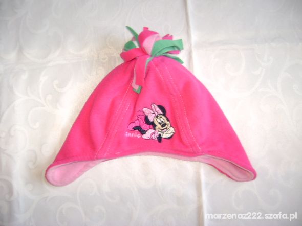 Disney różowa czapka roz 6 12 msc