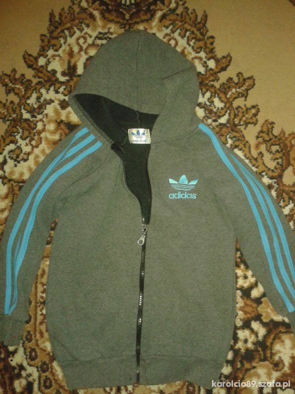 Szara Bluza ADIDAS dla chłopca 5 6 lat