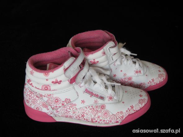 REEBOK białe buty z różowymi kwiatkami 365