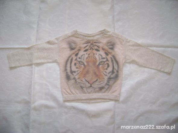 Zara beżowa bluzka roz 2 3 lata 92 98 cm