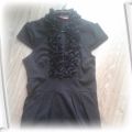 czarna ciepła sukienka
