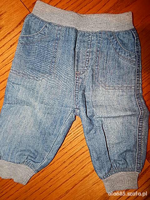 Spodnie jeansowe ze ściągaczmi dla chłopca