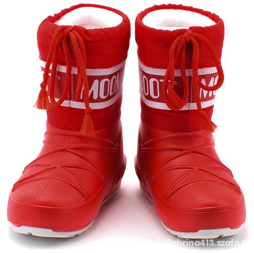 Zimowe czerwone buty