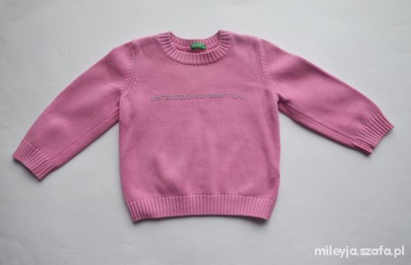 różowy sweterek united colors of benetton