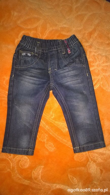Spodnie dżinsy chłopięce rurki 80 86