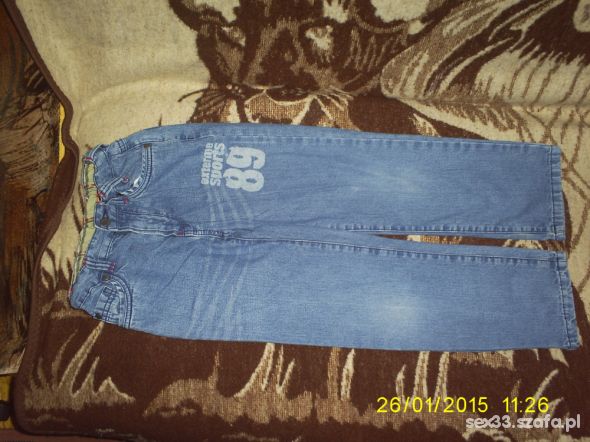 spodnie dżinsowe wąskie nogawki miękki dżins 122