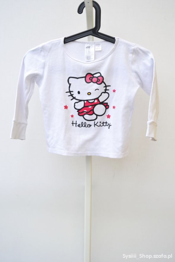 Bluzka H&M Biała Hello Kitty 98 104 cm 2 4 Lat