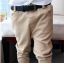 Eleganckie spodnie skórzane wstawki super 116 122