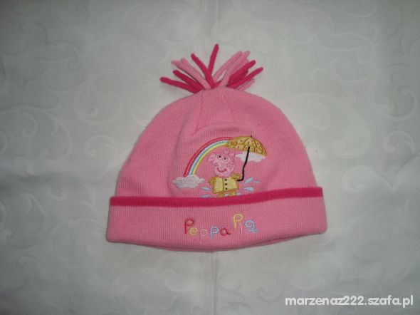 Matalan Peppa Pig różowa czapka roz 2 3 lata 92 98
