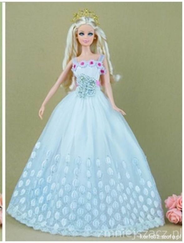 Sukienki balowe dla lalki Barbie różne GRATIS
