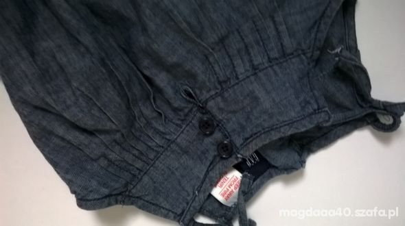 GAP spodnium cieniutki jeans na ramiączkach 98