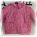 różowa pikowana kurtka kokardki z kapturem
