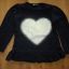 Bluzka tunika z błyszczącym sercem 98 cm