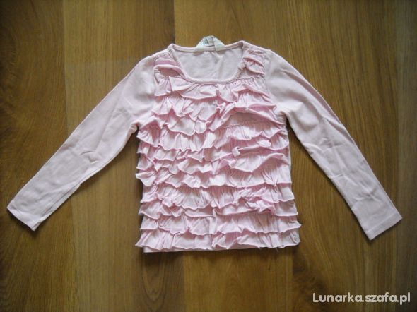 Różowa bluzka z falbanami H&M 98 104
