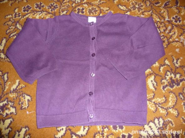 H M Sweterek fioletowy dla dziewczynki rozmiar 80