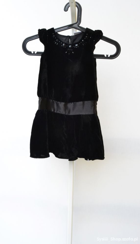Sukienka Czarna Welurowa 92 cm KappAh Baskinka