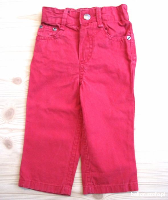 spodnie 9 12 miesięcy 74 cm czerwone Early Days