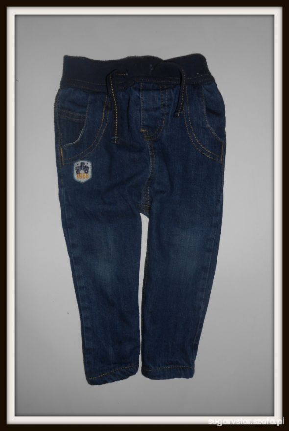 Early Days spodnie jeans na podszewce 9 12m 80cm