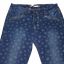 Niebieskie spodnie jeans w gwiazdki modne 146 rurk