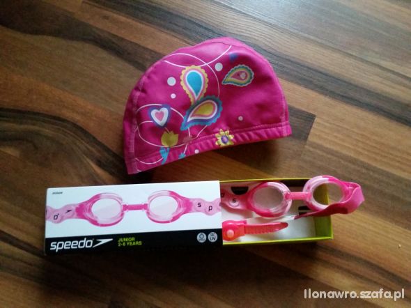 WYPRZEDAŻ Speedo Junior 2 6 lat okulary czepek