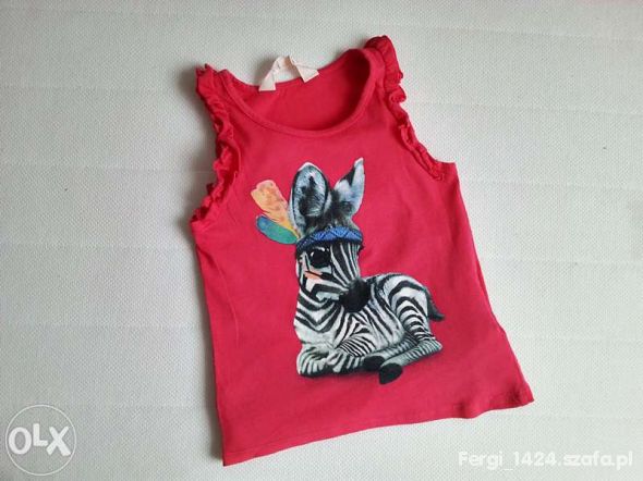 H&M bluzeczka 92 jak nowa zebra