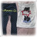 Disney spodnie i bluzka 86 cm Minnie napis super