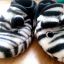 Ciepłe zimowe buty lub kapcie Zebry r18 19
