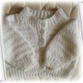 Ciepły uroczy sweterek ręcznie robiony r 0 3 mc