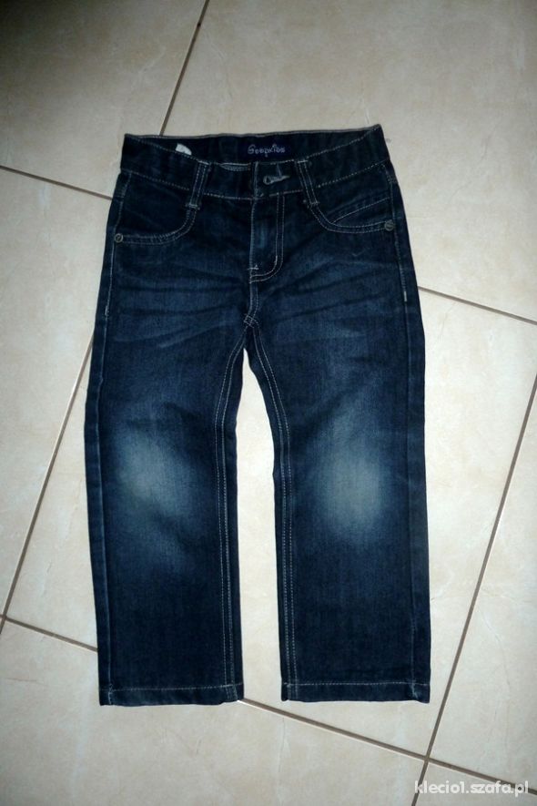 jeansy ciemne 104 stan idealny
