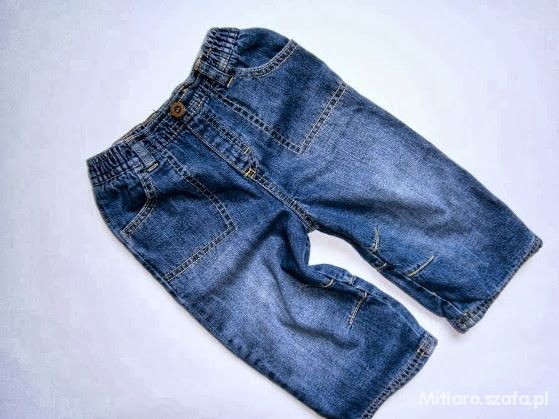 spodnie ocieplane jeansowe NEXT rozmiar 80