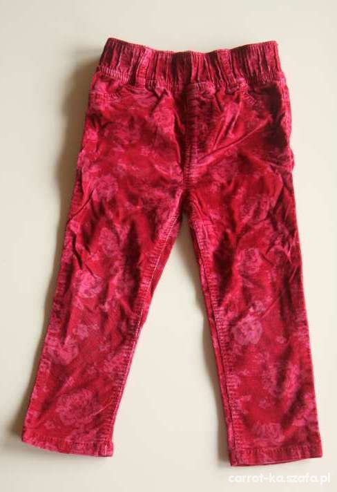 Spodnie z cienkiego sztruksu ala legginsy 92cm