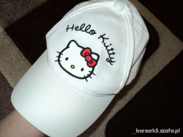 Hello Kitty biała czapeczka z daszkiem